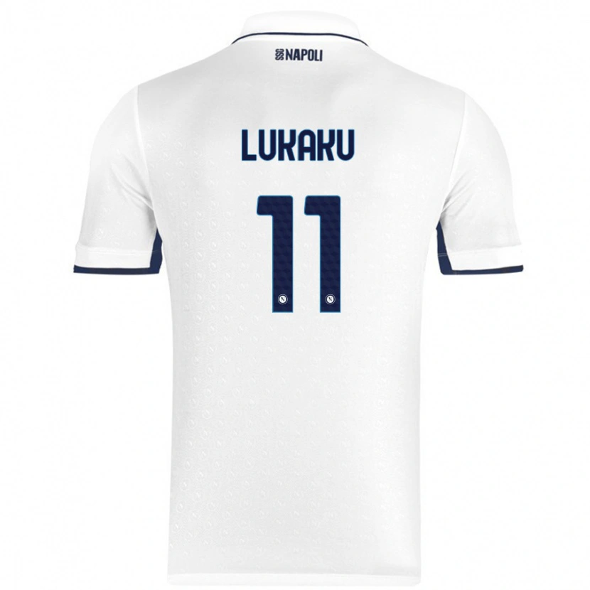 Danxen Kinder Romelu Lukaku #11 Weiß Königsblau Auswärtstrikot Trikot 2024/25 T-Shirt Schweiz