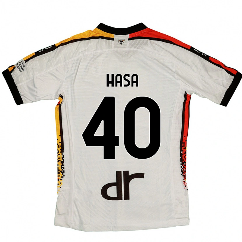 Danxen Kinder Luis Hasa #40 Weiß Schwarz Auswärtstrikot Trikot 2024/25 T-Shirt Schweiz