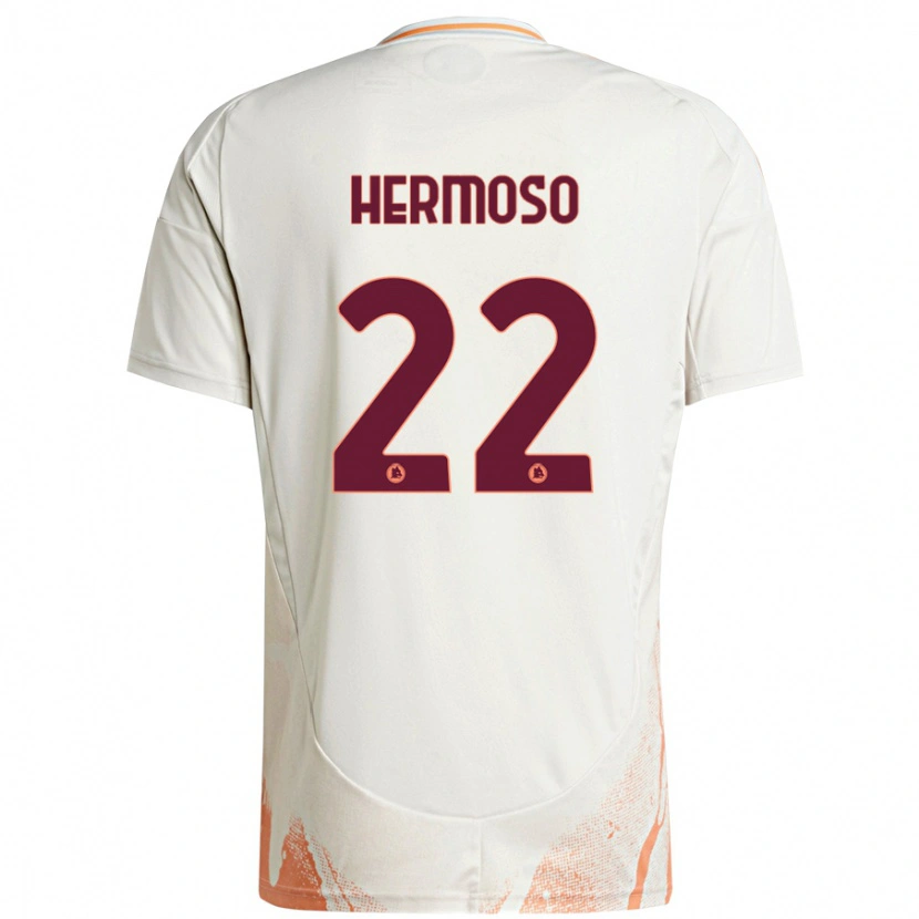 Danxen Kinder Mario Hermoso #22 Cremeweiß Orange Auswärtstrikot Trikot 2024/25 T-Shirt Schweiz