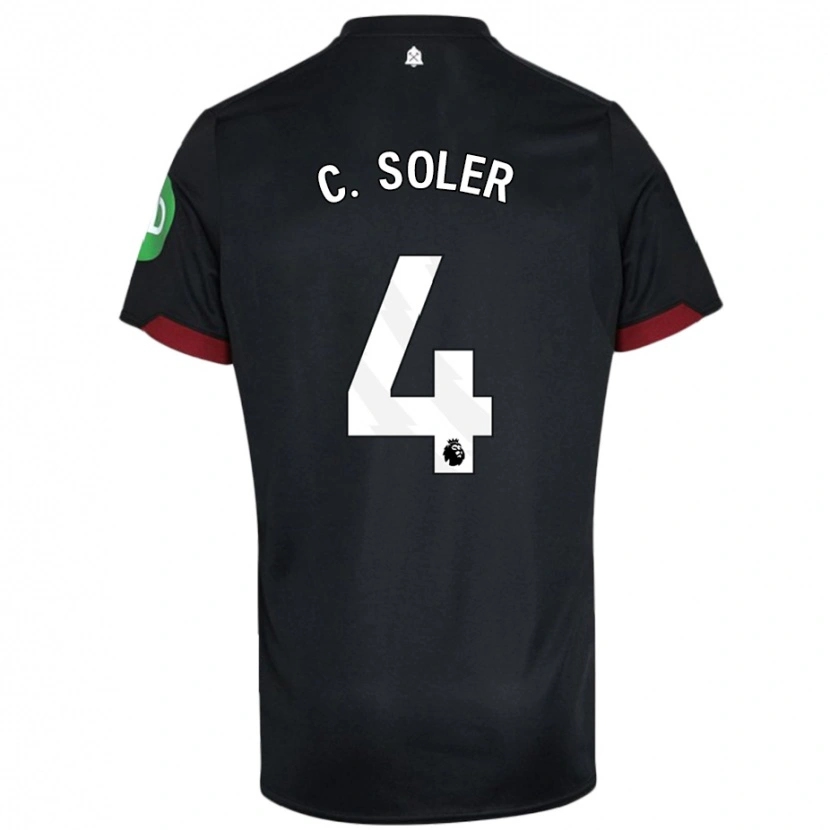 Danxen Kinder Carlos Soler #4 Schwarz Weiß Auswärtstrikot Trikot 2024/25 T-Shirt Schweiz