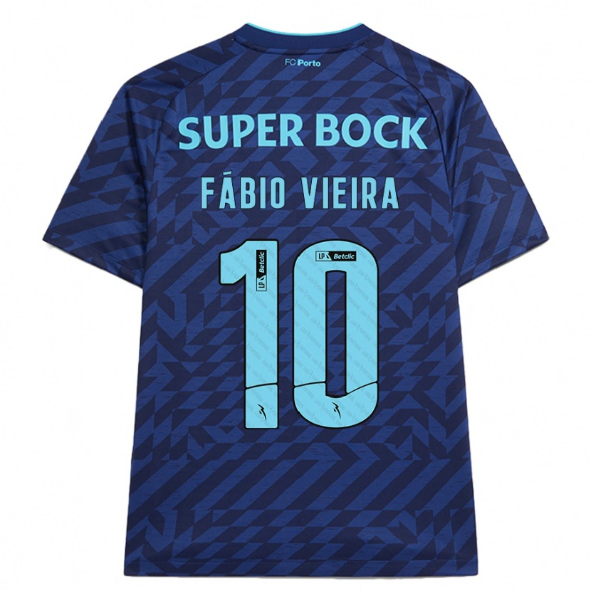 Danxen Kinder Fábio Vieira #10 Marineblau Ausweichtrikot Trikot 2024/25 T-Shirt Schweiz