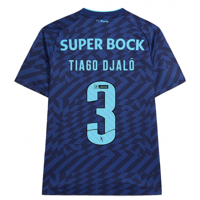 Danxen Kinder Tiago Djaló #3 Marineblau Ausweichtrikot Trikot 2024/25 T-Shirt Schweiz