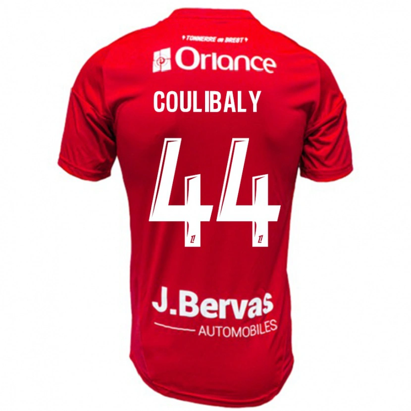 Danxen Kinder Soumaïla Coulibaly #44 Rot Weiß Heimtrikot Trikot 2024/25 T-Shirt Schweiz