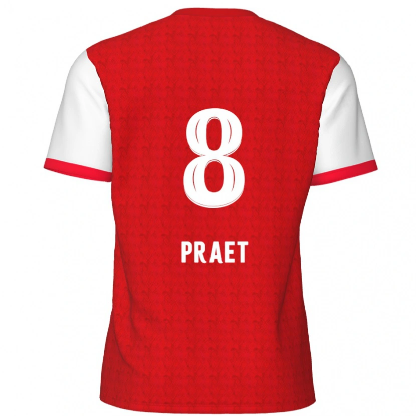 Danxen Kinder Dennis Praet #8 Rot Weiß Heimtrikot Trikot 2024/25 T-Shirt Schweiz