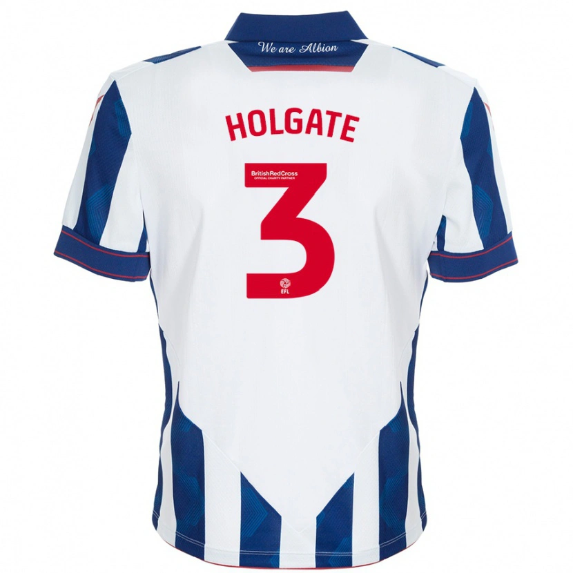 Danxen Kinder Mason Holgate #3 Weiß Dunkelblau Heimtrikot Trikot 2024/25 T-Shirt Schweiz