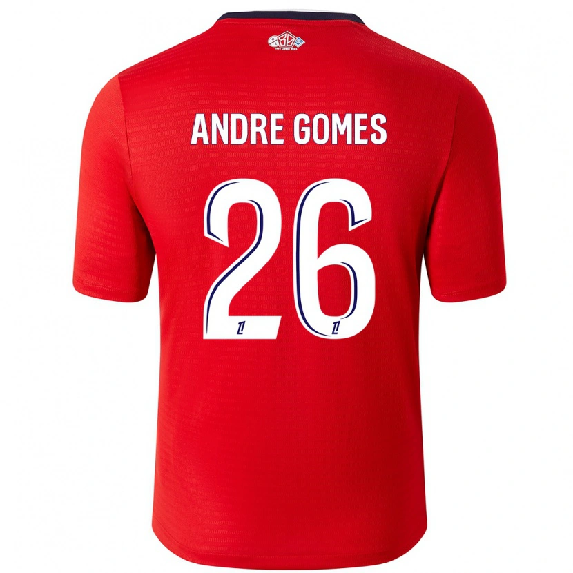 Danxen Kinder André Gomes #26 Rot Weiß Heimtrikot Trikot 2024/25 T-Shirt Schweiz