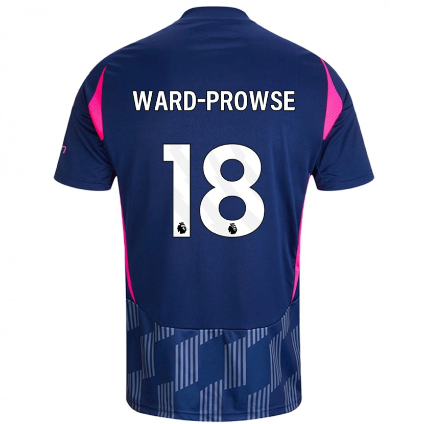 Danxen Kinder James Ward-Prowse #18 Königsblau Rosa Auswärtstrikot Trikot 2024/25 T-Shirt Schweiz