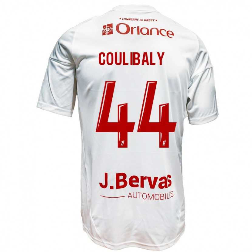 Danxen Kinder Soumaïla Coulibaly #44 Weiß Rot Auswärtstrikot Trikot 2024/25 T-Shirt Schweiz