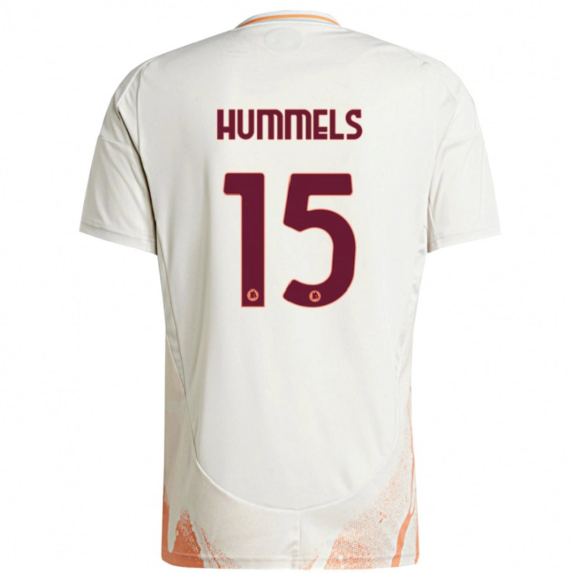 Danxen Kinder Mats Hummels #15 Cremeweiß Orange Auswärtstrikot Trikot 2024/25 T-Shirt Schweiz