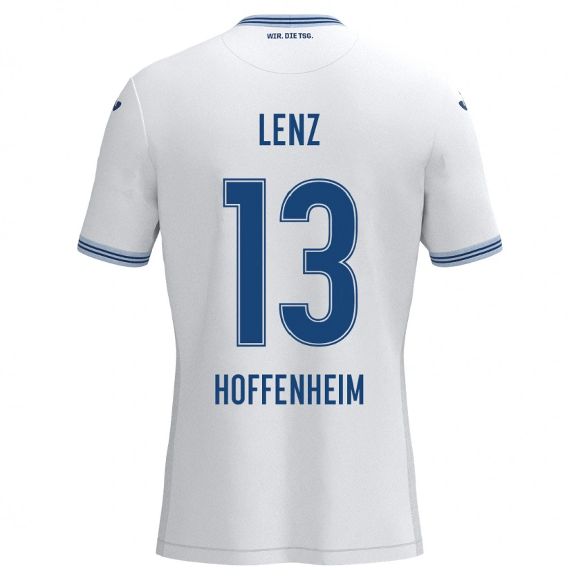 Danxen Kinder Christopher Lenz #13 Weiß Blau Auswärtstrikot Trikot 2024/25 T-Shirt Schweiz