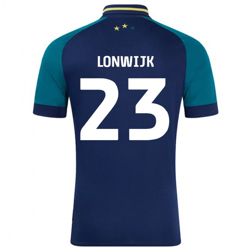 Danxen Kinder Nigel Lonwijk #23 Marine Dunkelgrün Auswärtstrikot Trikot 2024/25 T-Shirt Schweiz