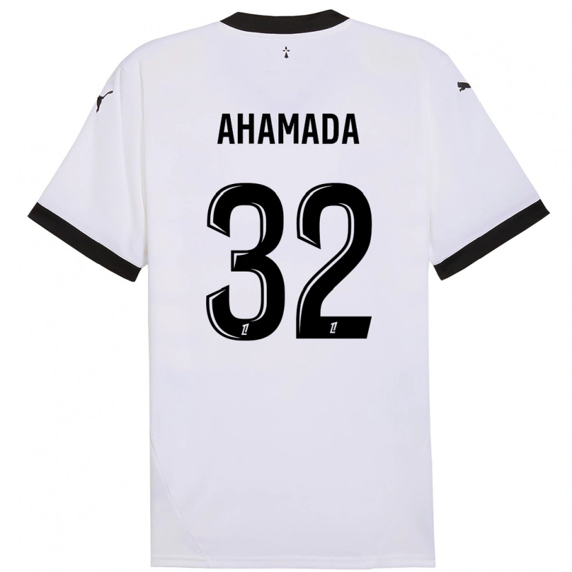 Danxen Kinder Naouirou Ahamada #32 Weiß Schwarz Auswärtstrikot Trikot 2024/25 T-Shirt Schweiz