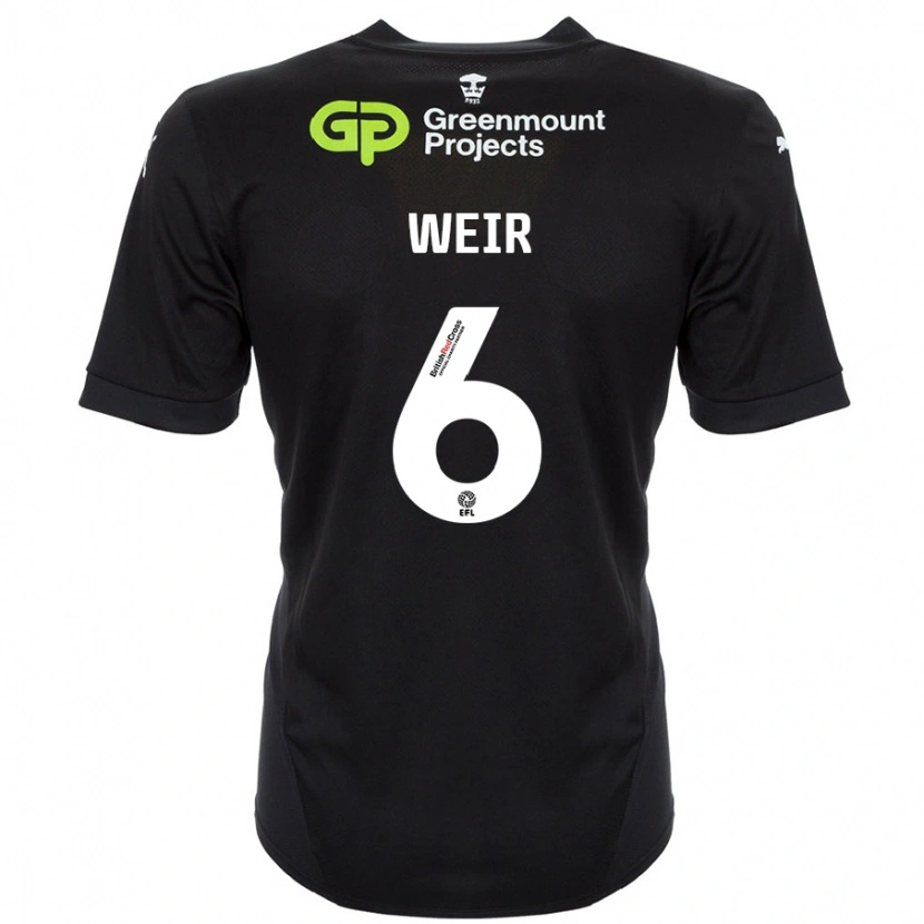 Danxen Kinder Jensen Weir #6 Schwarz Auswärtstrikot Trikot 2024/25 T-Shirt Schweiz