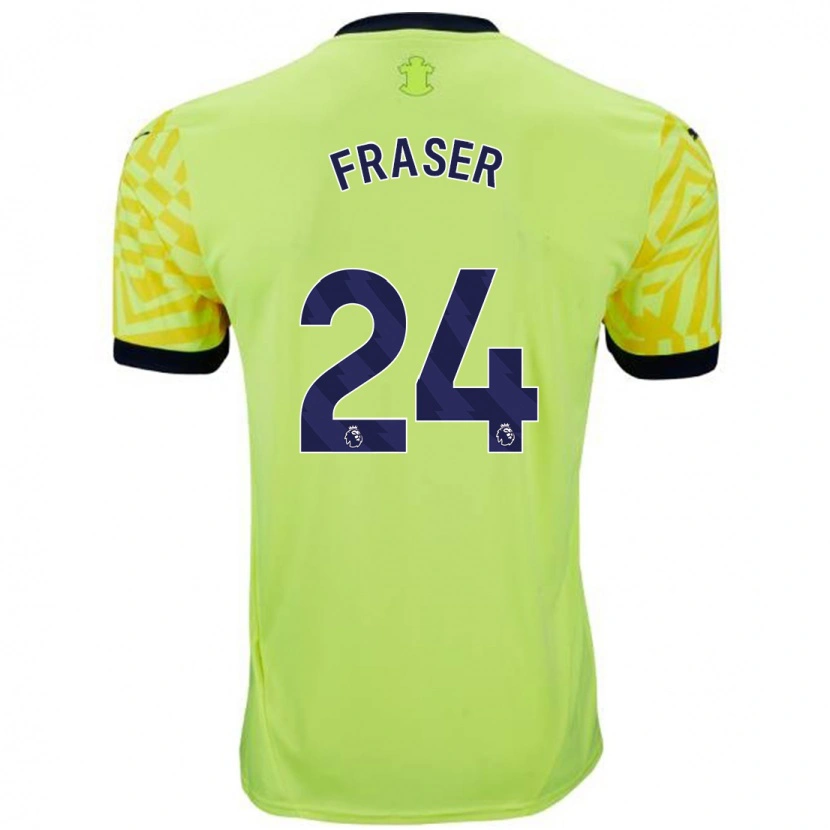 Danxen Kinder Ryan Fraser #24 Gelb Auswärtstrikot Trikot 2024/25 T-Shirt Schweiz