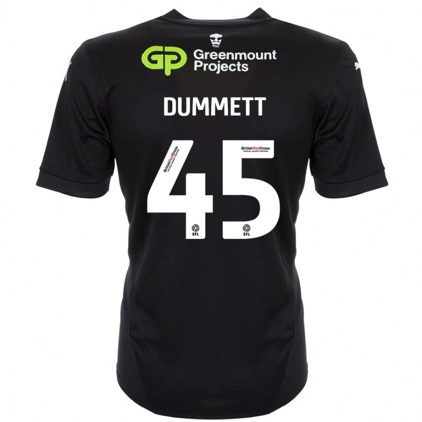 Danxen Kinder Paul Dummett #45 Schwarz Auswärtstrikot Trikot 2024/25 T-Shirt Schweiz