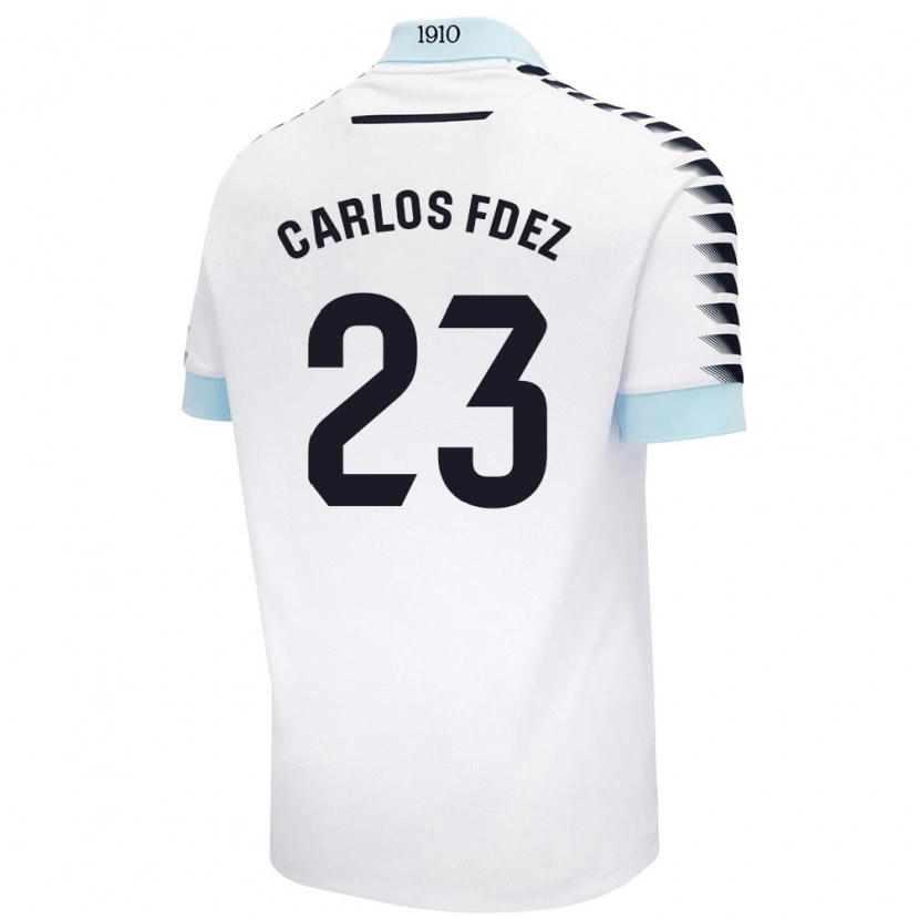 Danxen Kinder Carlos Fernández #23 Weiß Blau Auswärtstrikot Trikot 2024/25 T-Shirt Schweiz