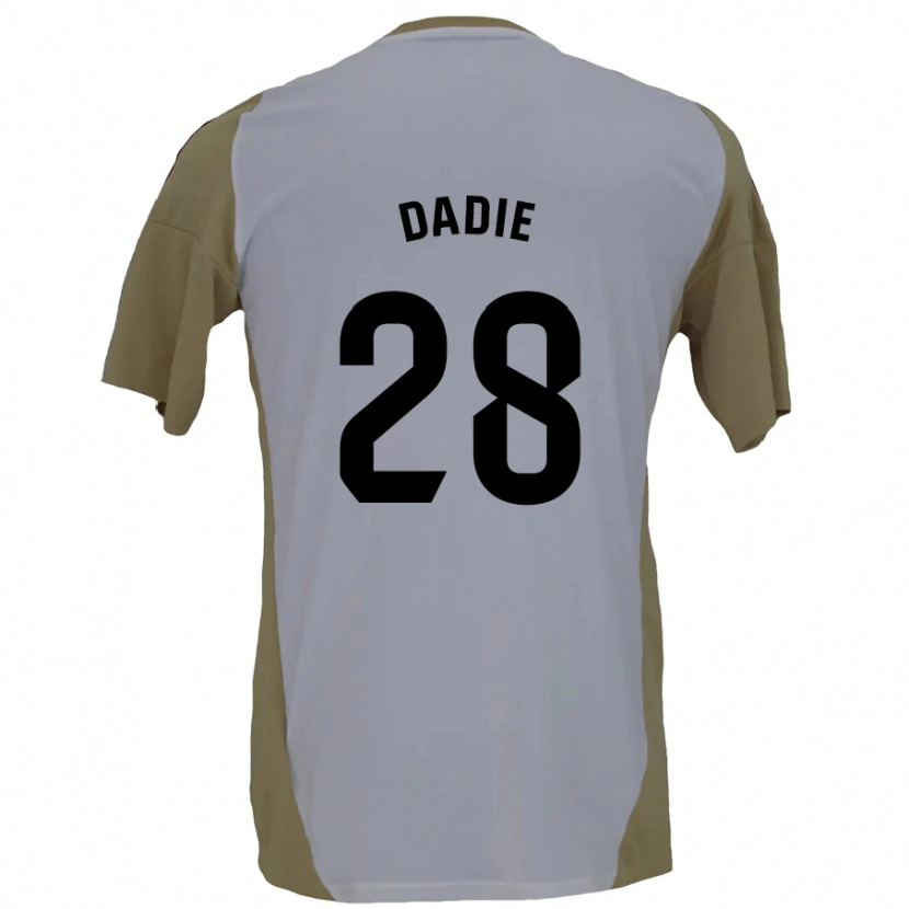 Danxen Kinder Alberto Dadie #28 Braunweiß Auswärtstrikot Trikot 2024/25 T-Shirt Schweiz