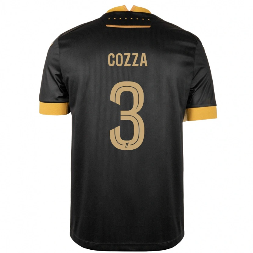 Danxen Kinder Nicolas Cozza #3 Schwarz Braun Auswärtstrikot Trikot 2024/25 T-Shirt Schweiz