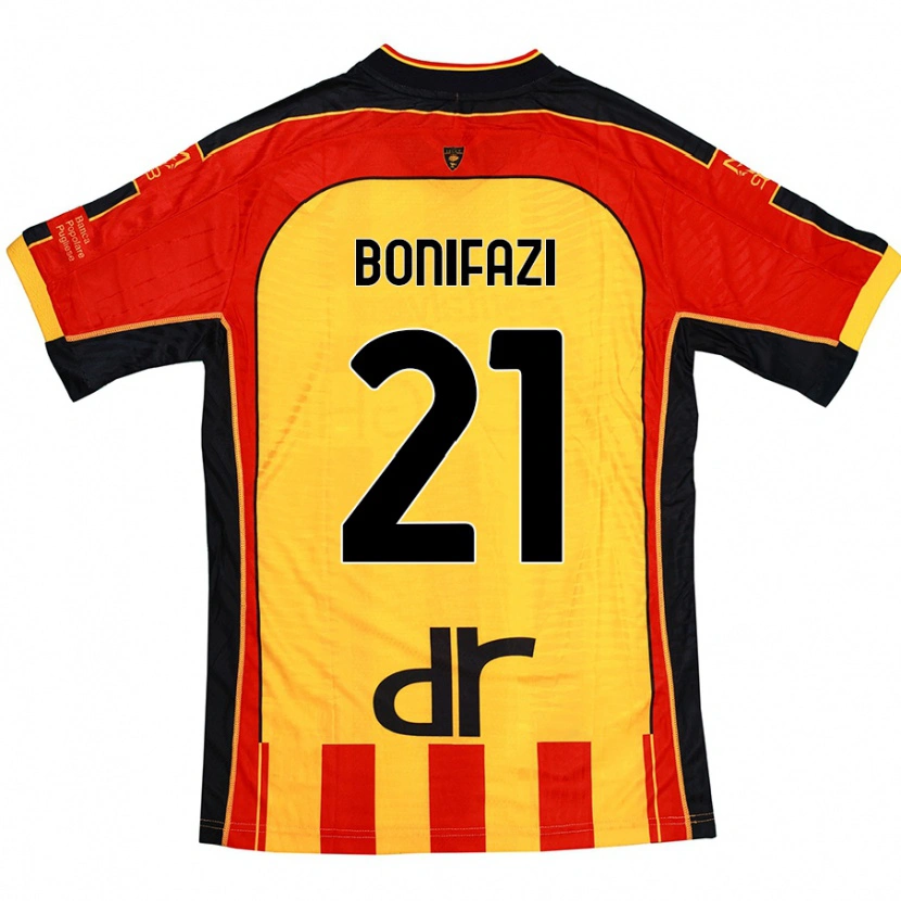 Danxen Kinder Kevin Bonifazi #21 Gelb Rot Heimtrikot Trikot 2024/25 T-Shirt Schweiz