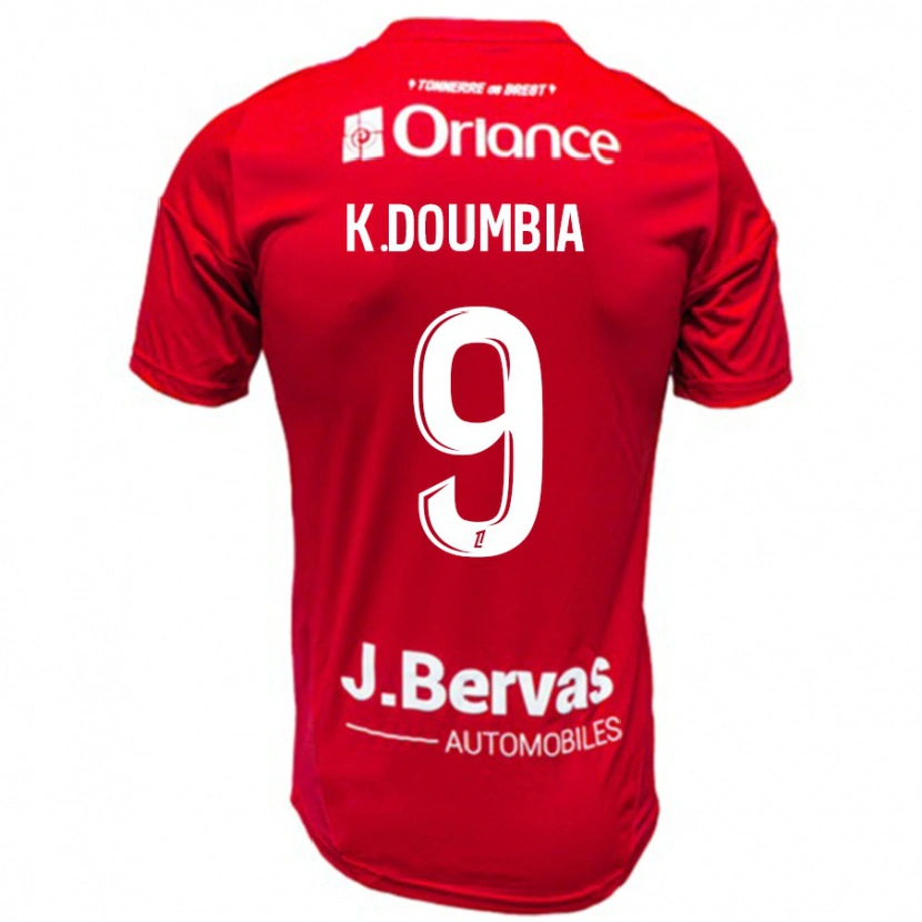 Danxen Kinder Kamory Doumbia #9 Rot Weiß Heimtrikot Trikot 2024/25 T-Shirt Schweiz