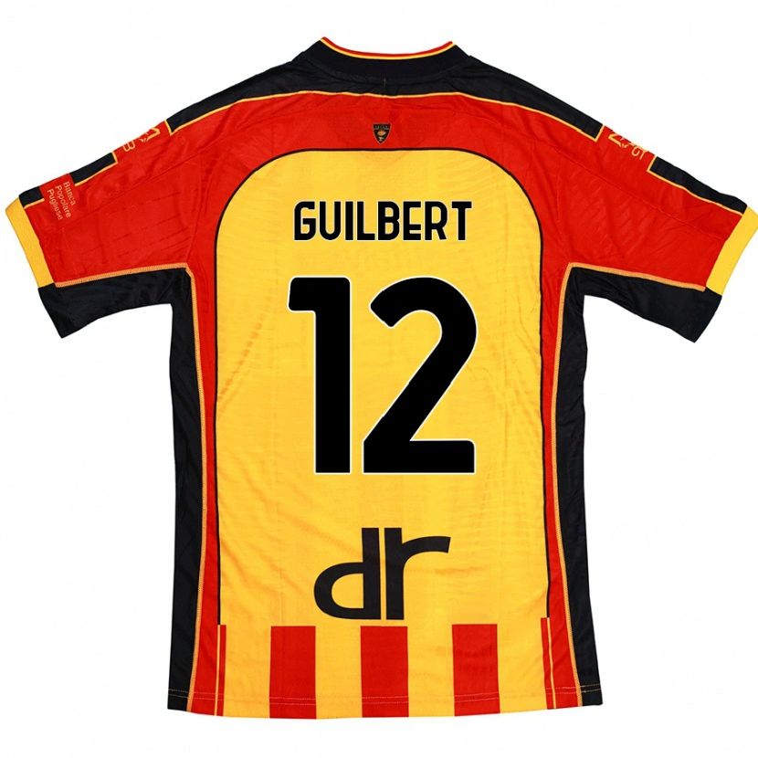 Danxen Kinder Frédéric Guilbert #12 Gelb Rot Heimtrikot Trikot 2024/25 T-Shirt Schweiz