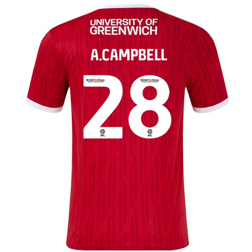 Danxen Kinder Allan Campbell #28 Rot Weiß Heimtrikot Trikot 2024/25 T-Shirt Schweiz