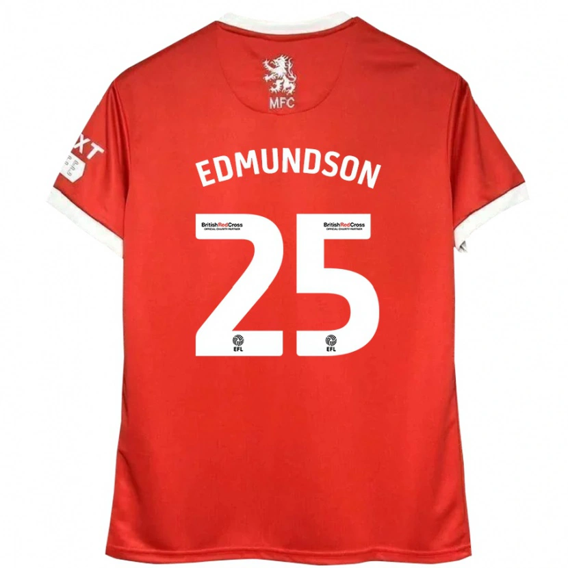 Danxen Kinder George Edmundson #25 Rot Weiß Heimtrikot Trikot 2024/25 T-Shirt Schweiz