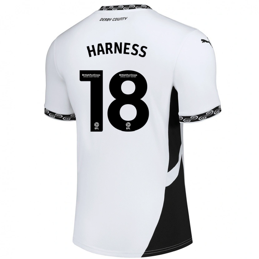 Danxen Kinder Marcus Harness #18 Weiß Schwarz Heimtrikot Trikot 2024/25 T-Shirt Schweiz