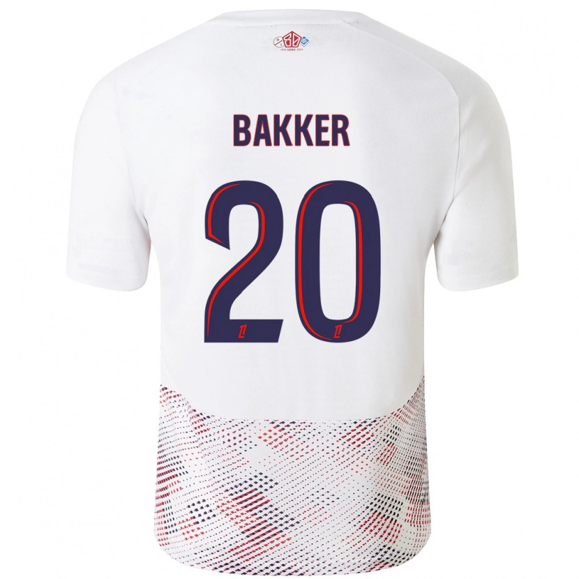 Danxen Kinder Mitchel Bakker #20 Weiß Königsblau Auswärtstrikot Trikot 2024/25 T-Shirt Schweiz