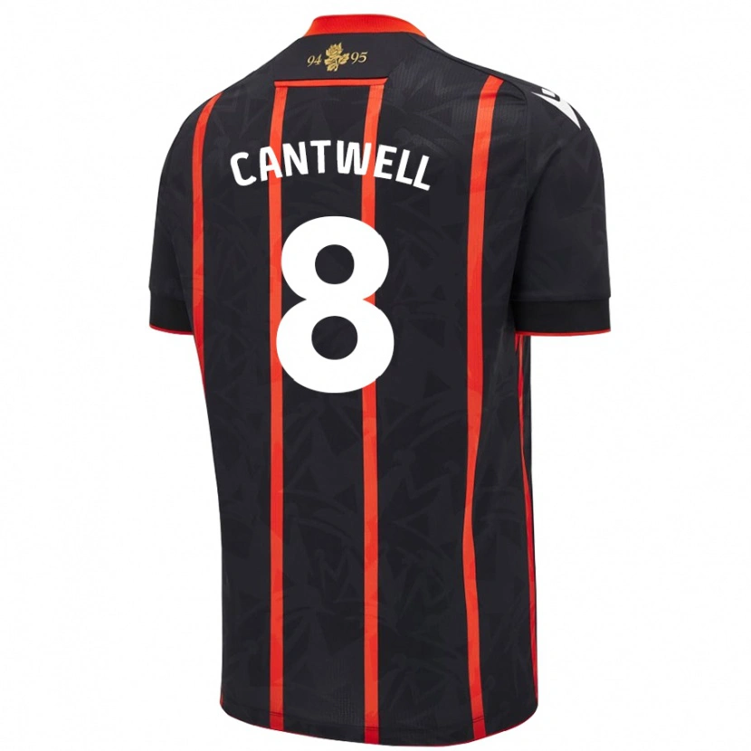 Danxen Kinder Todd Cantwell #8 Schwarz Rot Auswärtstrikot Trikot 2024/25 T-Shirt Schweiz