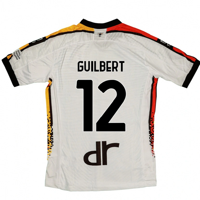 Danxen Kinder Frédéric Guilbert #12 Weiß Schwarz Auswärtstrikot Trikot 2024/25 T-Shirt Schweiz