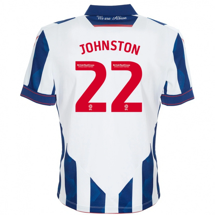 Danxen Kinder Mikey Johnston #22 Weiß Dunkelblau Heimtrikot Trikot 2024/25 T-Shirt Schweiz