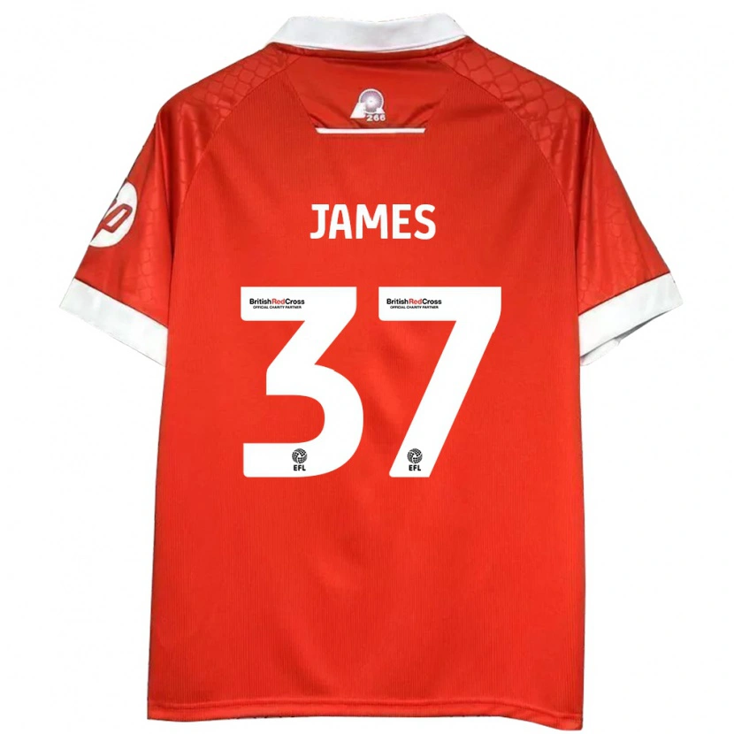 Danxen Kinder Matty James #37 Rot Weiß Heimtrikot Trikot 2024/25 T-Shirt Schweiz