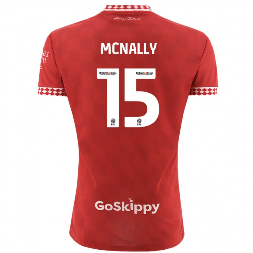 Danxen Kinder Luke Mcnally #15 Rot Heimtrikot Trikot 2024/25 T-Shirt Schweiz