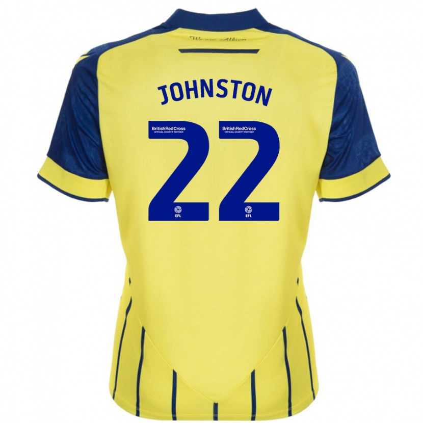 Danxen Kinder Mikey Johnston #22 Gelb Blau Auswärtstrikot Trikot 2024/25 T-Shirt Schweiz