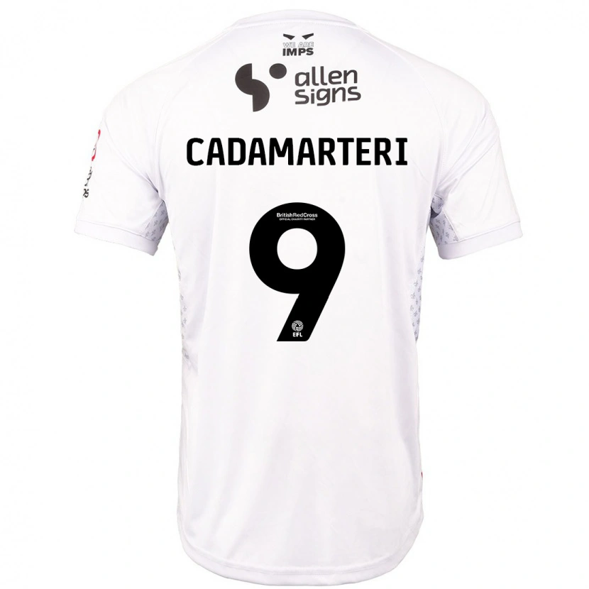 Danxen Kinder Bailey Cadamarteri #9 Rot Weiß Auswärtstrikot Trikot 2024/25 T-Shirt Schweiz