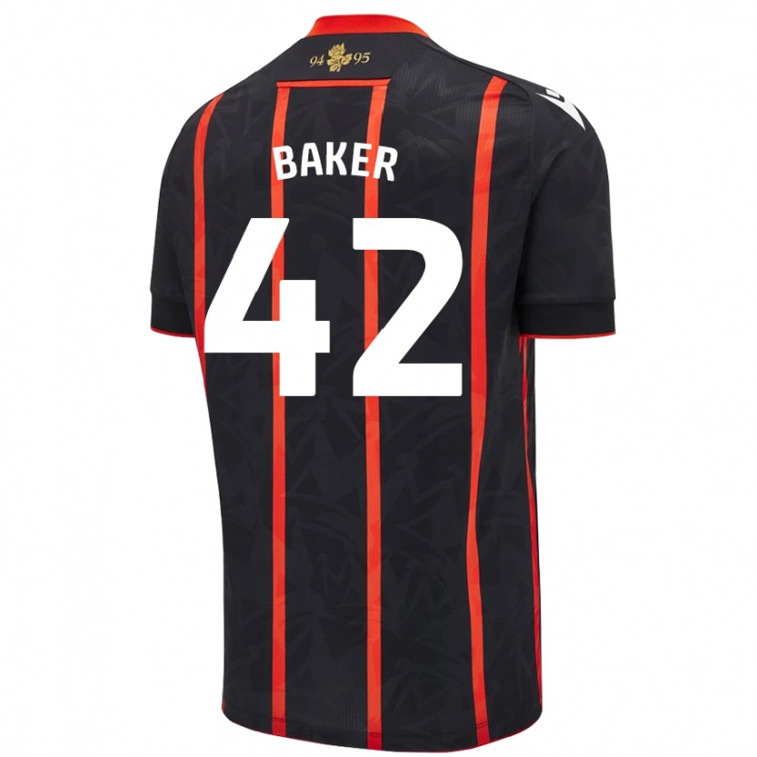 Danxen Kinder Lewis Baker #42 Schwarz Rot Auswärtstrikot Trikot 2024/25 T-Shirt Schweiz