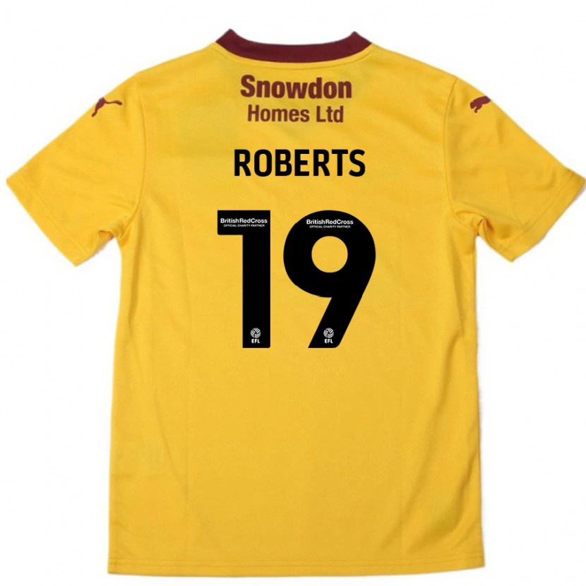 Danxen Kinder Tyler Roberts #19 Orange Burgunderrot Auswärtstrikot Trikot 2024/25 T-Shirt Schweiz