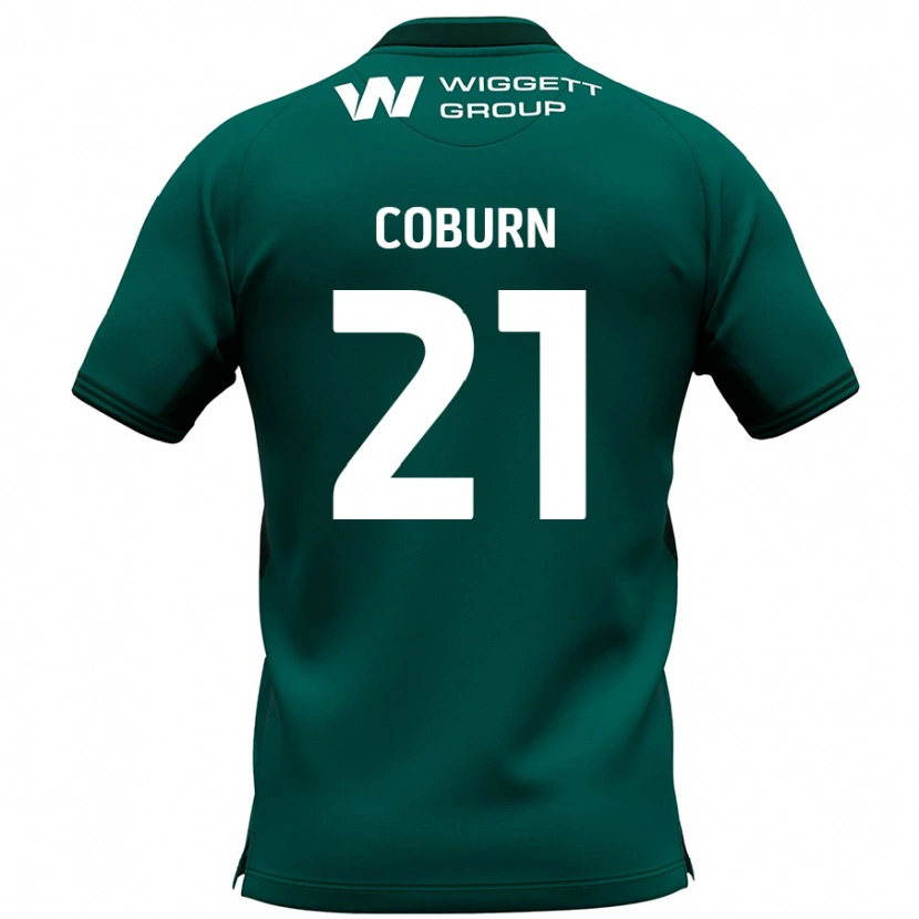 Danxen Kinder Josh Coburn #21 Grün Auswärtstrikot Trikot 2024/25 T-Shirt Schweiz