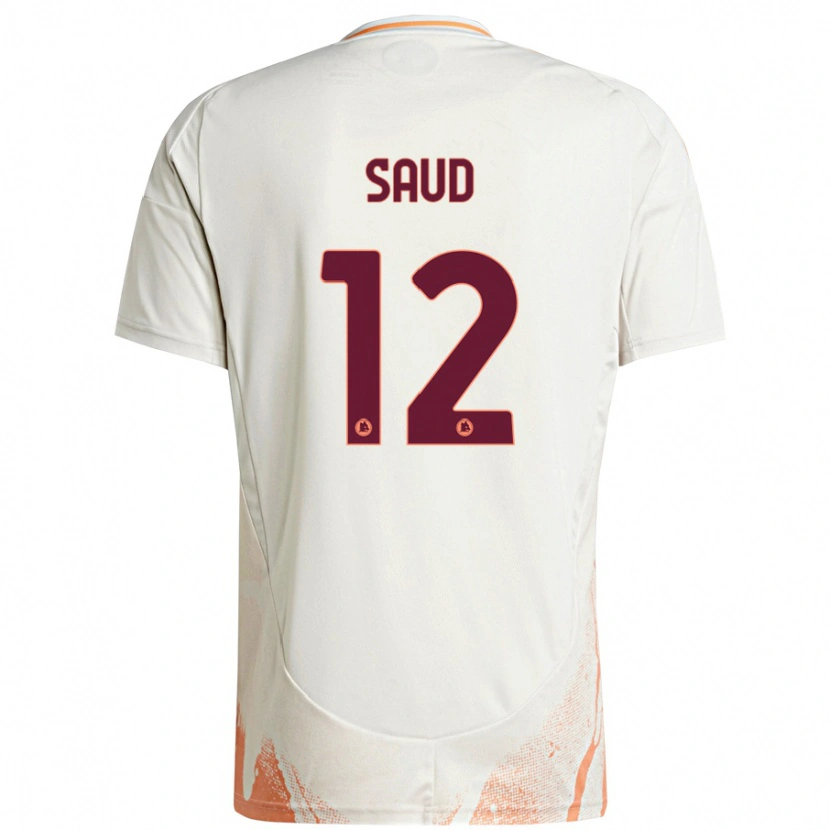 Danxen Kinder Saud Abdulhamid #12 Cremeweiß Orange Auswärtstrikot Trikot 2024/25 T-Shirt Schweiz