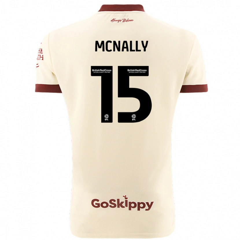 Danxen Kinder Luke Mcnally #15 Cremeweiß Auswärtstrikot Trikot 2024/25 T-Shirt Schweiz