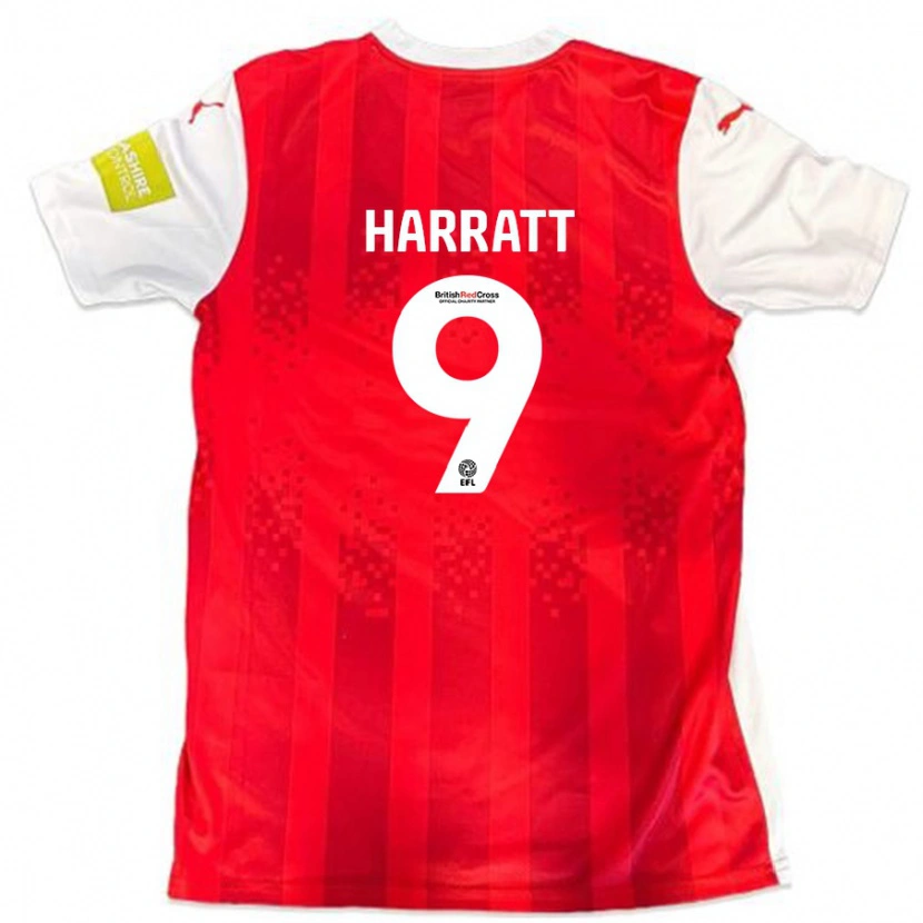 Danxen Kinder Kian Harratt #9 Rot Weiß Heimtrikot Trikot 2024/25 T-Shirt Schweiz