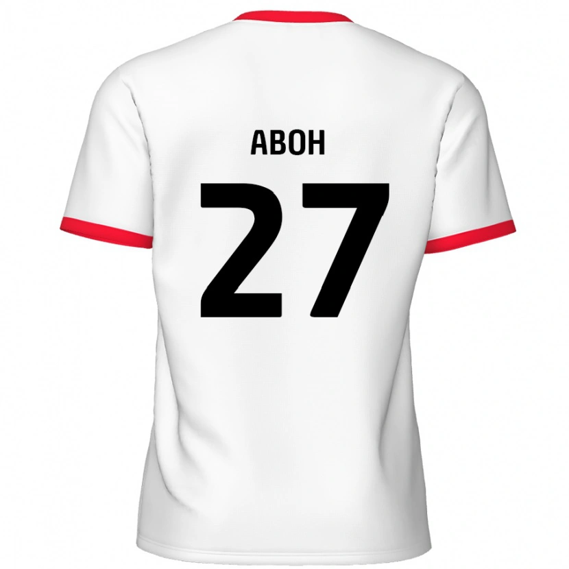 Danxen Kinder Ken Aboh #27 Weiß Rot Heimtrikot Trikot 2024/25 T-Shirt Schweiz