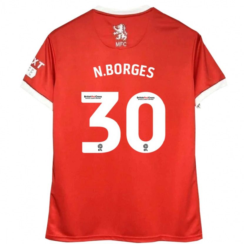 Danxen Kinder Neto Borges #30 Rot Weiß Heimtrikot Trikot 2024/25 T-Shirt Schweiz