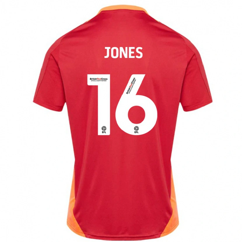 Danxen Kinder Patrick Jones #16 Blau Cremeweiß Auswärtstrikot Trikot 2024/25 T-Shirt Schweiz