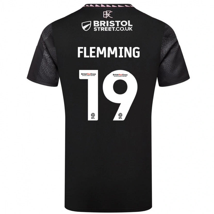 Danxen Kinder Zian Flemming #19 Schwarz Auswärtstrikot Trikot 2024/25 T-Shirt Schweiz