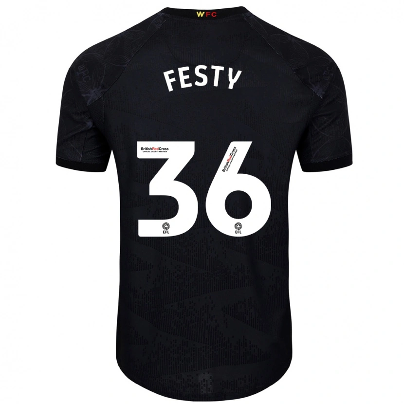 Danxen Kinder Festy Ebosele #36 Schwarz Weiß Auswärtstrikot Trikot 2024/25 T-Shirt Schweiz