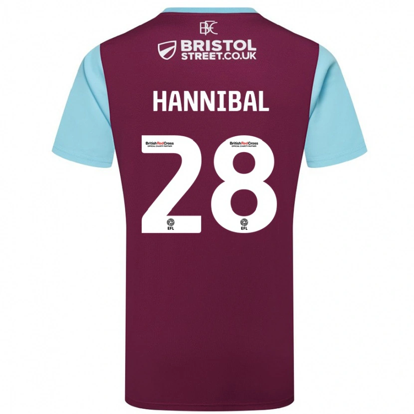 Danxen Herren Hannibal #28 Burgunderrot Himmelblau Heimtrikot Trikot 2024/25 T-Shirt Schweiz