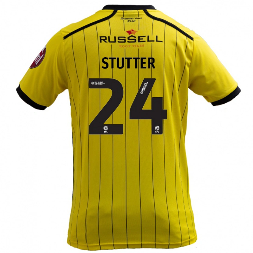 Danxen Herren Ronnie Stutter #24 Gelb Heimtrikot Trikot 2024/25 T-Shirt Schweiz