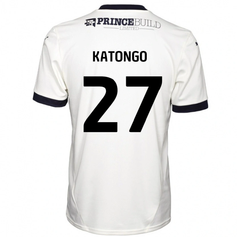 Danxen Herren Jadel Katongo #27 Cremeweiß Schwarz Auswärtstrikot Trikot 2024/25 T-Shirt Schweiz